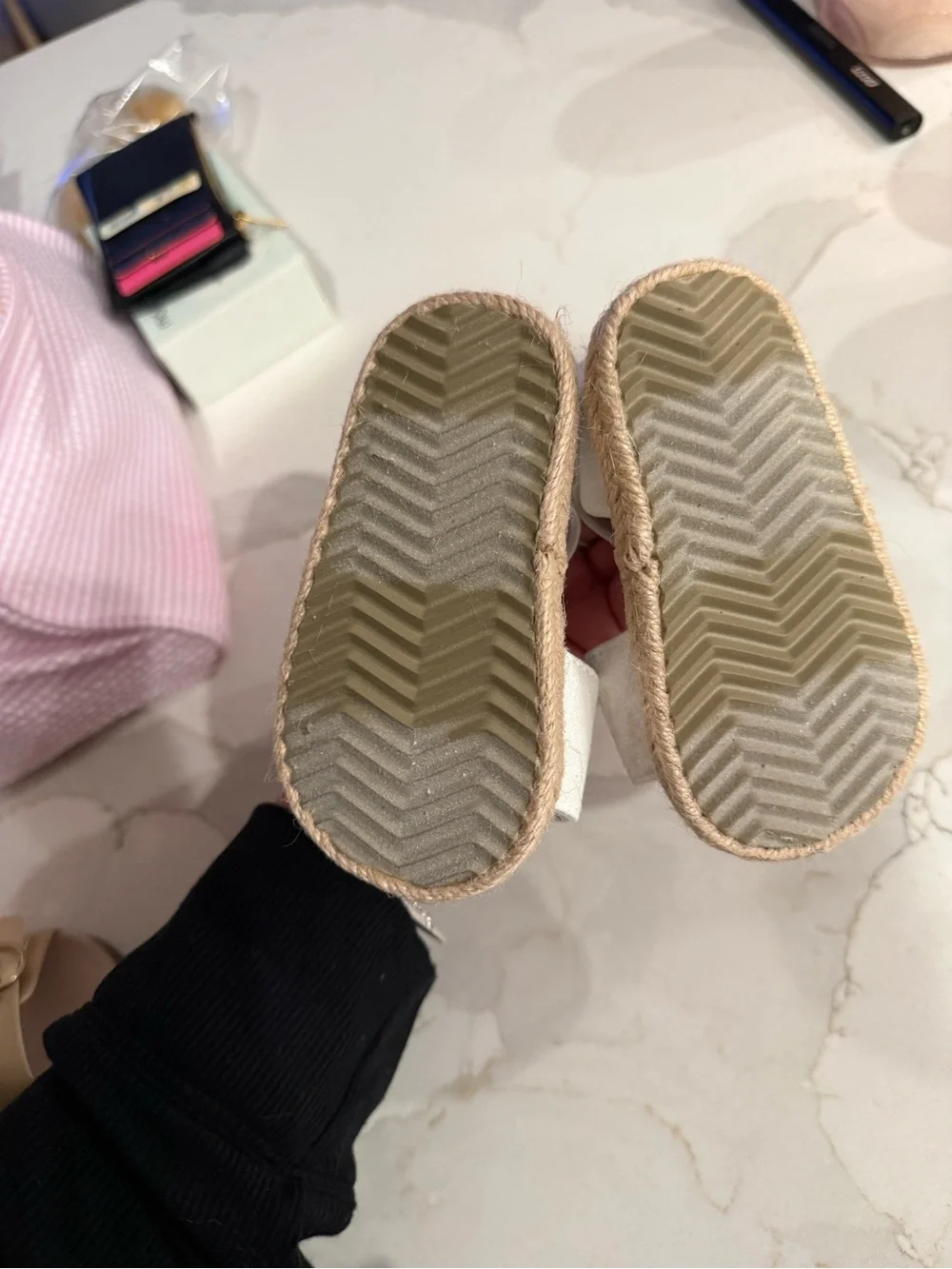 Carter's White Baby Girl Bow Espadrille Sandals